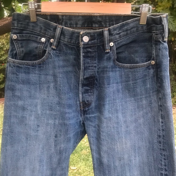 Levi’s Original Button Fly 501 Jeans, Size 34X32 - Picture 4 of 9